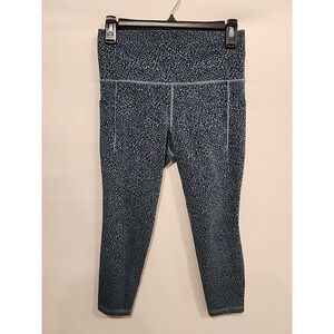 Athleta‎ Salutation Stash II Textured Tight S/P Blue Green, 21 Inseam Pockets